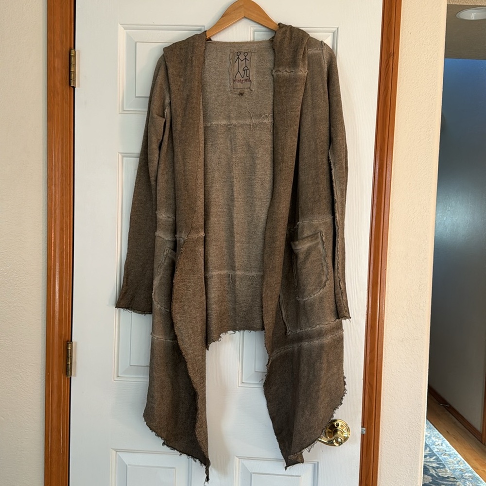 Johnny Was Pete&Greta brown waterfall cardigan size XS